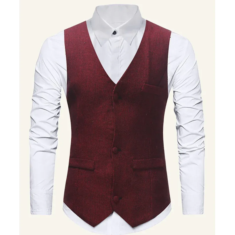 1920's Vest Set (Red) - Hire