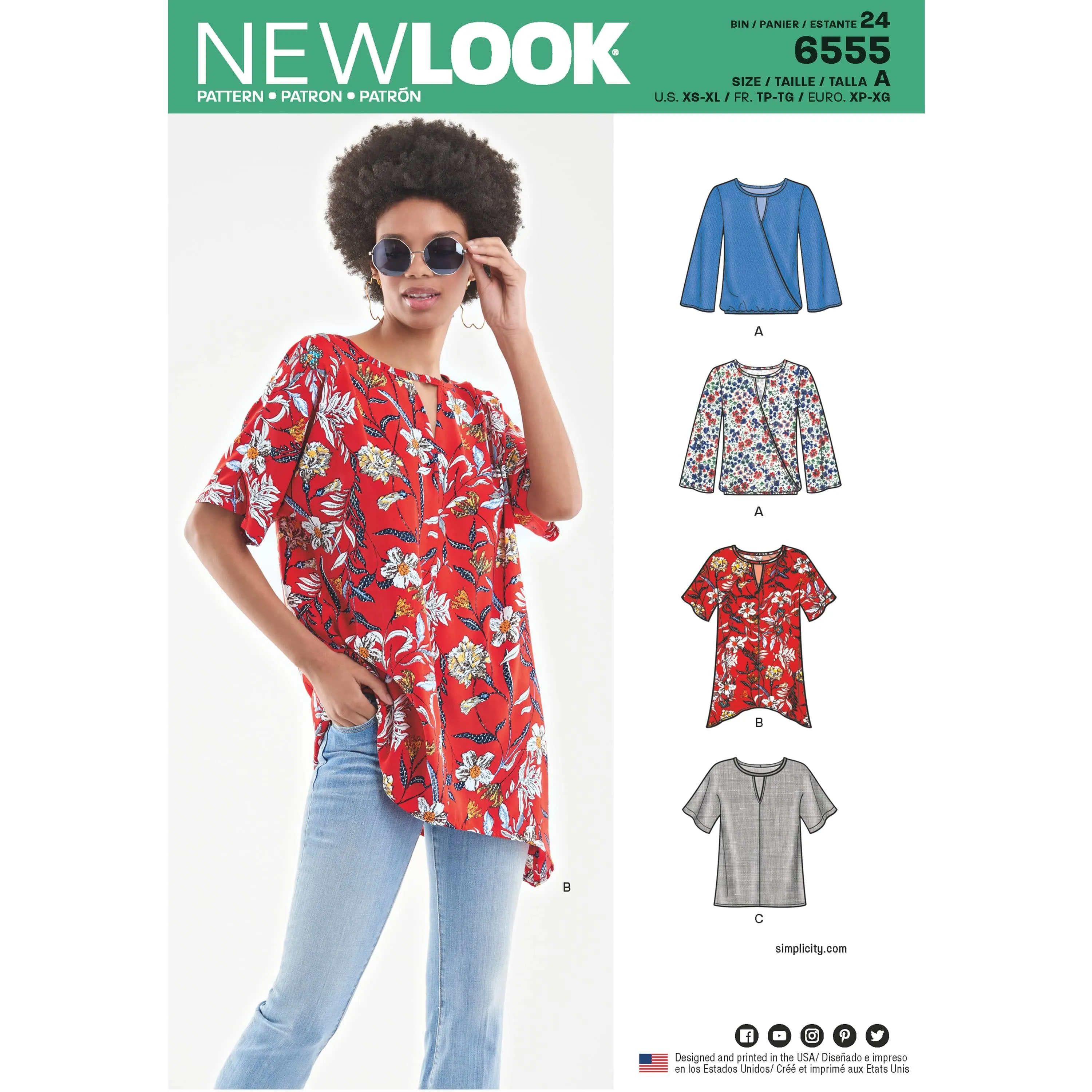6555 New Look Pattern 6555 Women's Keyhole Shirt
