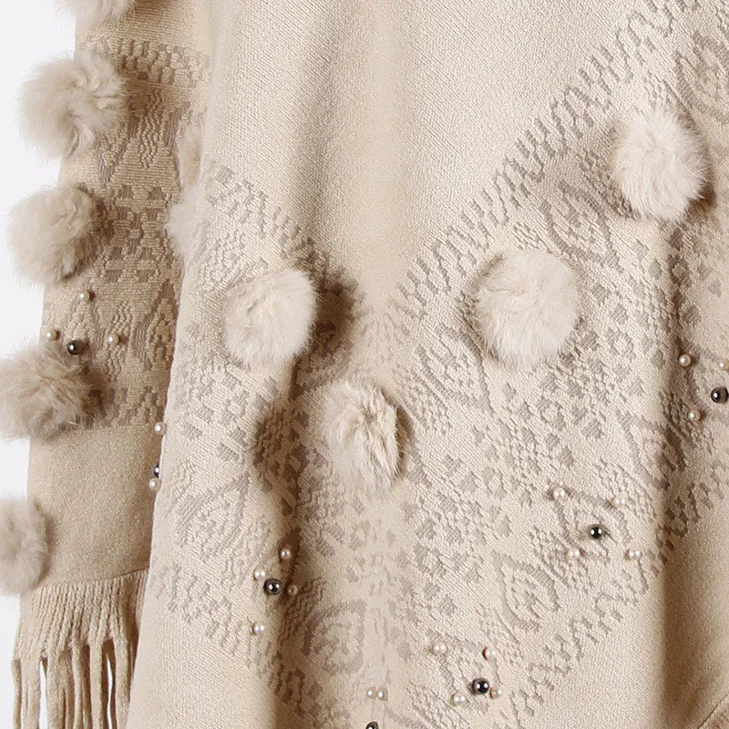 AUTUMN CREAM VANILLA PONCHO