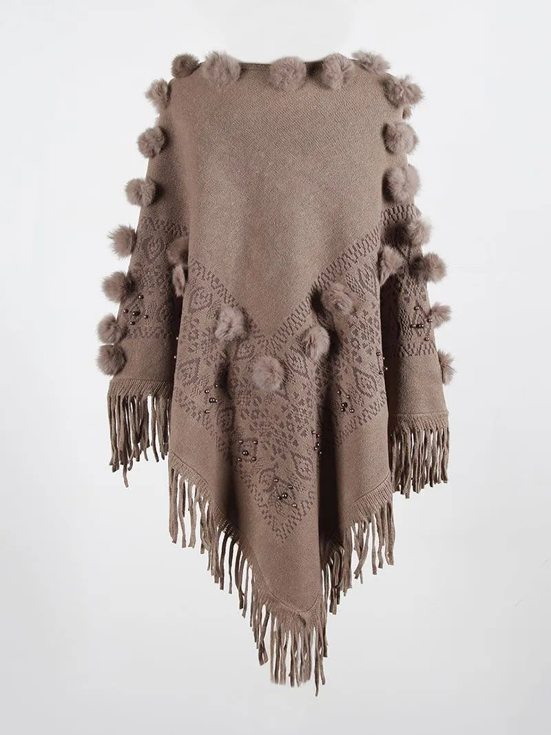 AUTUMN CREAM VANILLA PONCHO