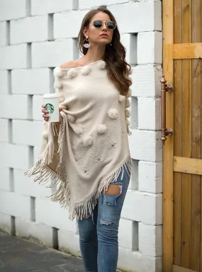 AUTUMN CREAM VANILLA PONCHO