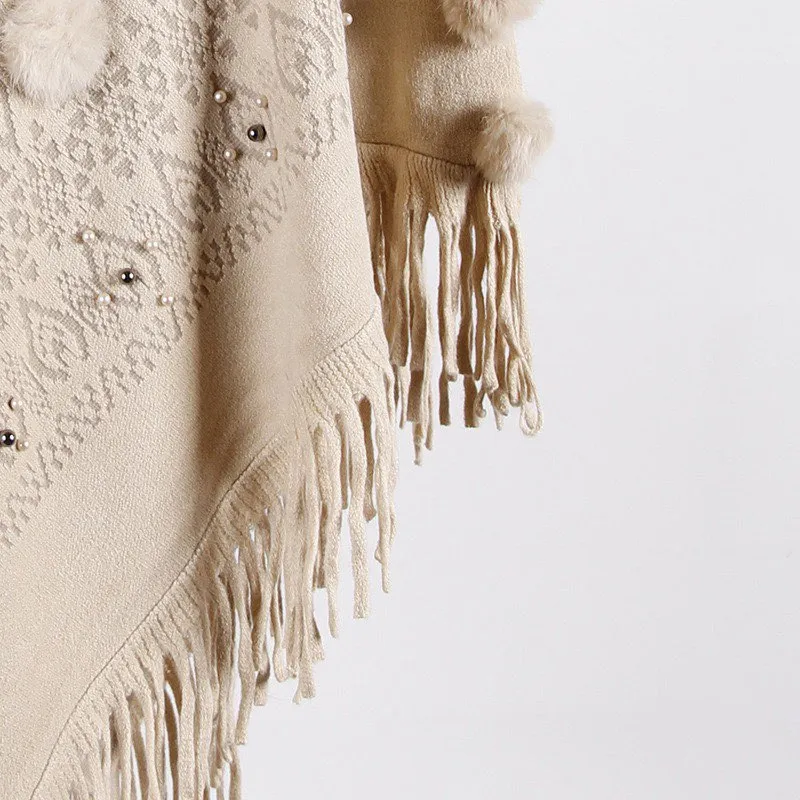 AUTUMN CREAM VANILLA PONCHO