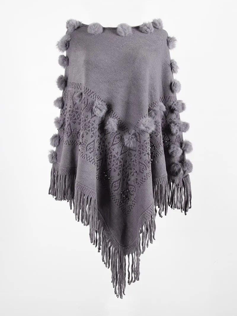 AUTUMN CREAM VANILLA PONCHO