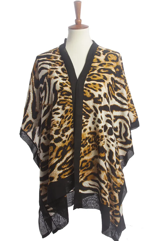 BAAP8617 Animal Print Kimono