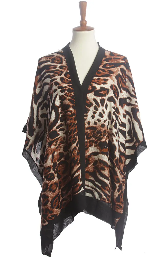 BAAP8617 Animal Print Kimono