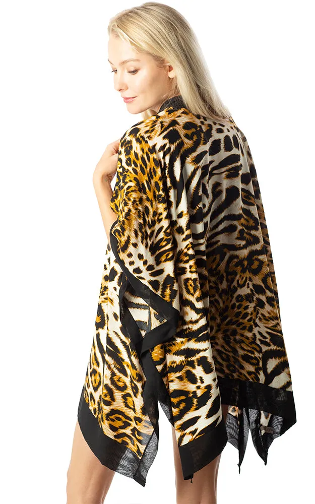 BAAP8617 Animal Print Kimono