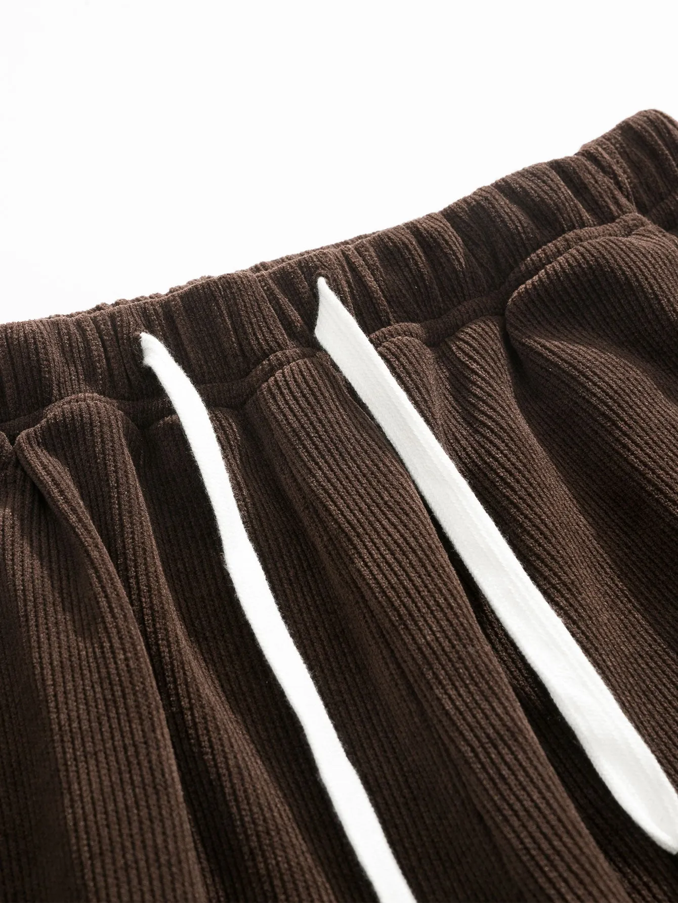 Bear In Leather Jacket Print Relax Fit Sweatshirt & Straight Leg Corduroy Pants