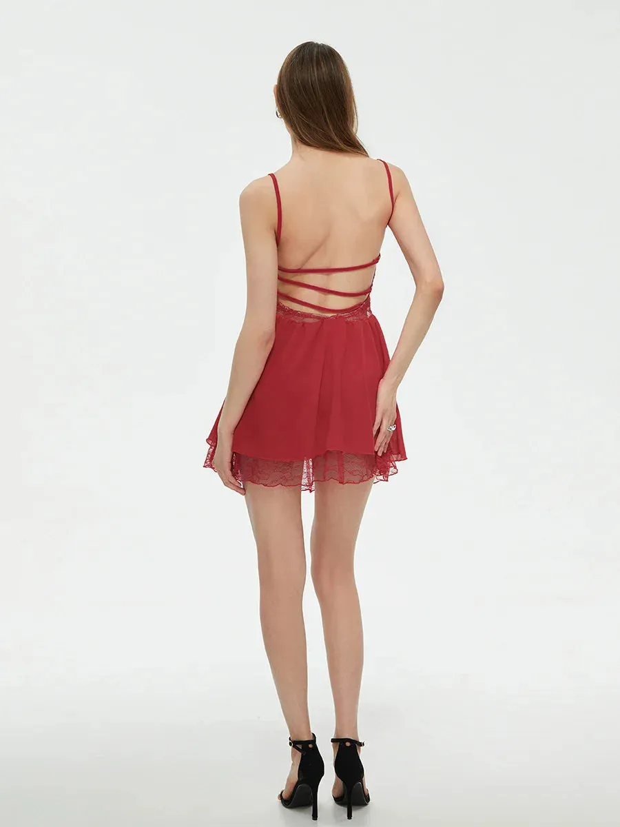 Black Sexy Slim Lace Patchwork Backless Party Cocktail Beach Streetwear Casual Summer Dress
