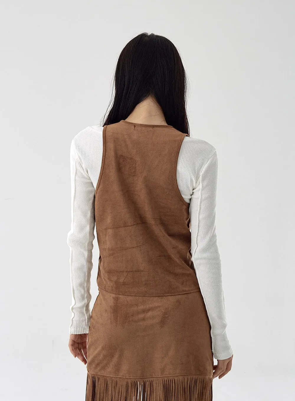 Bohemian Strap Suede Vest CG16