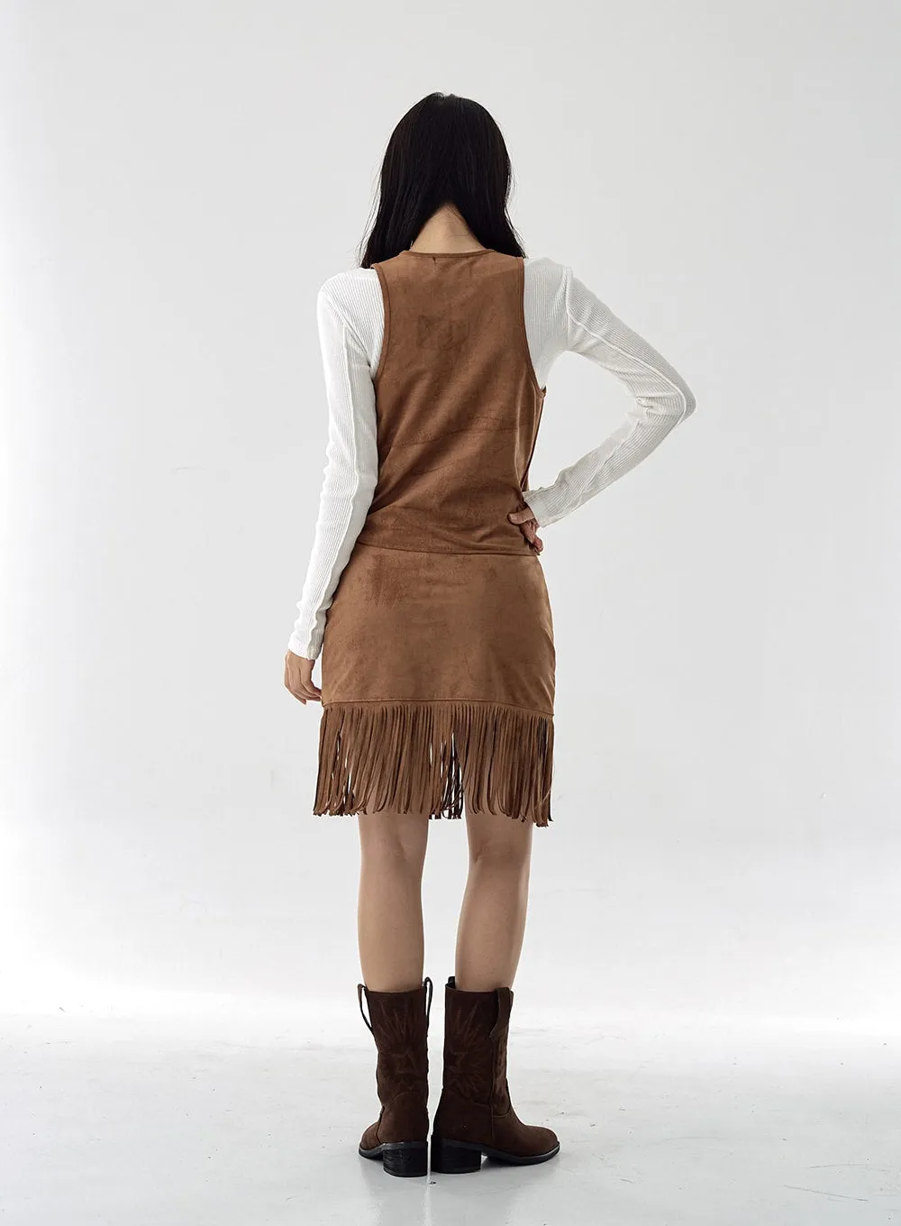 Bohemian Strap Suede Vest CG16