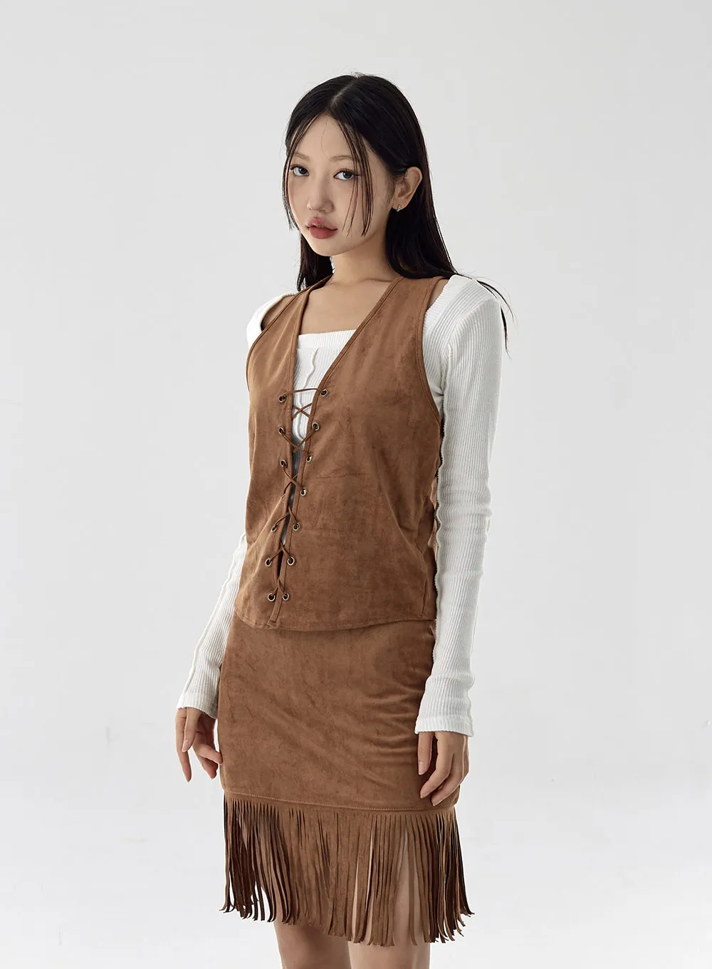 Bohemian Strap Suede Vest CG16