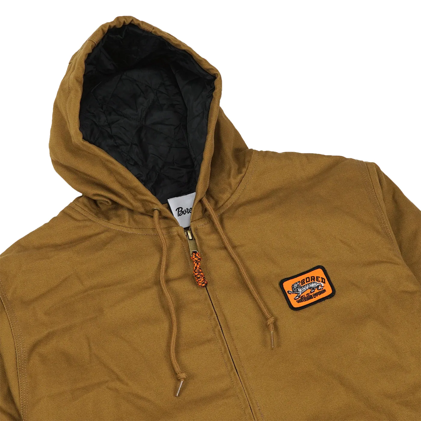 Bored of Southsea Docker Hooded Work Jacket - Brown Saddle
