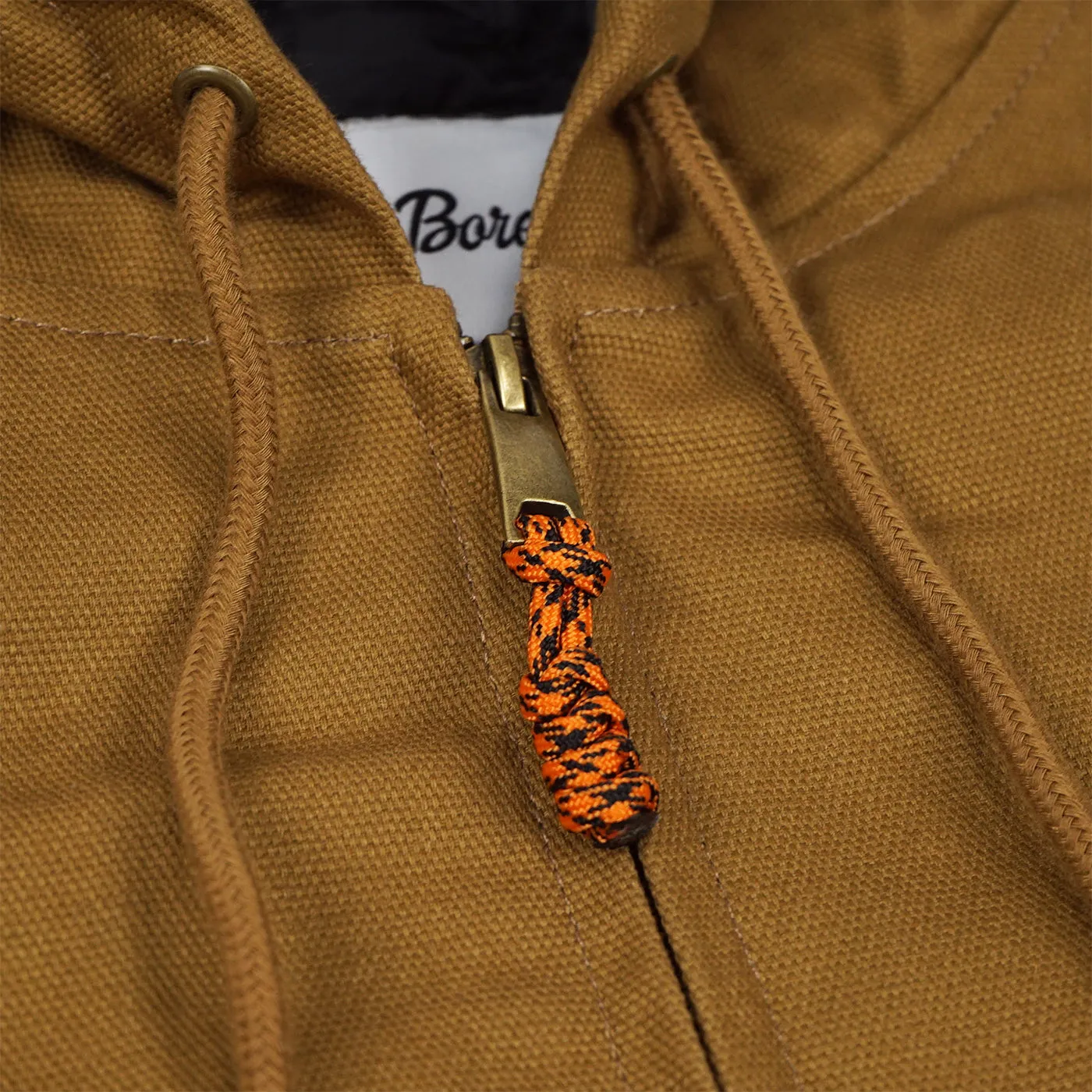 Bored of Southsea Docker Hooded Work Jacket - Brown Saddle