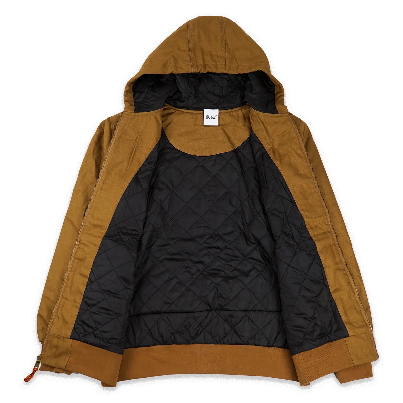 Bored of Southsea Docker Hooded Work Jacket - Brown Saddle