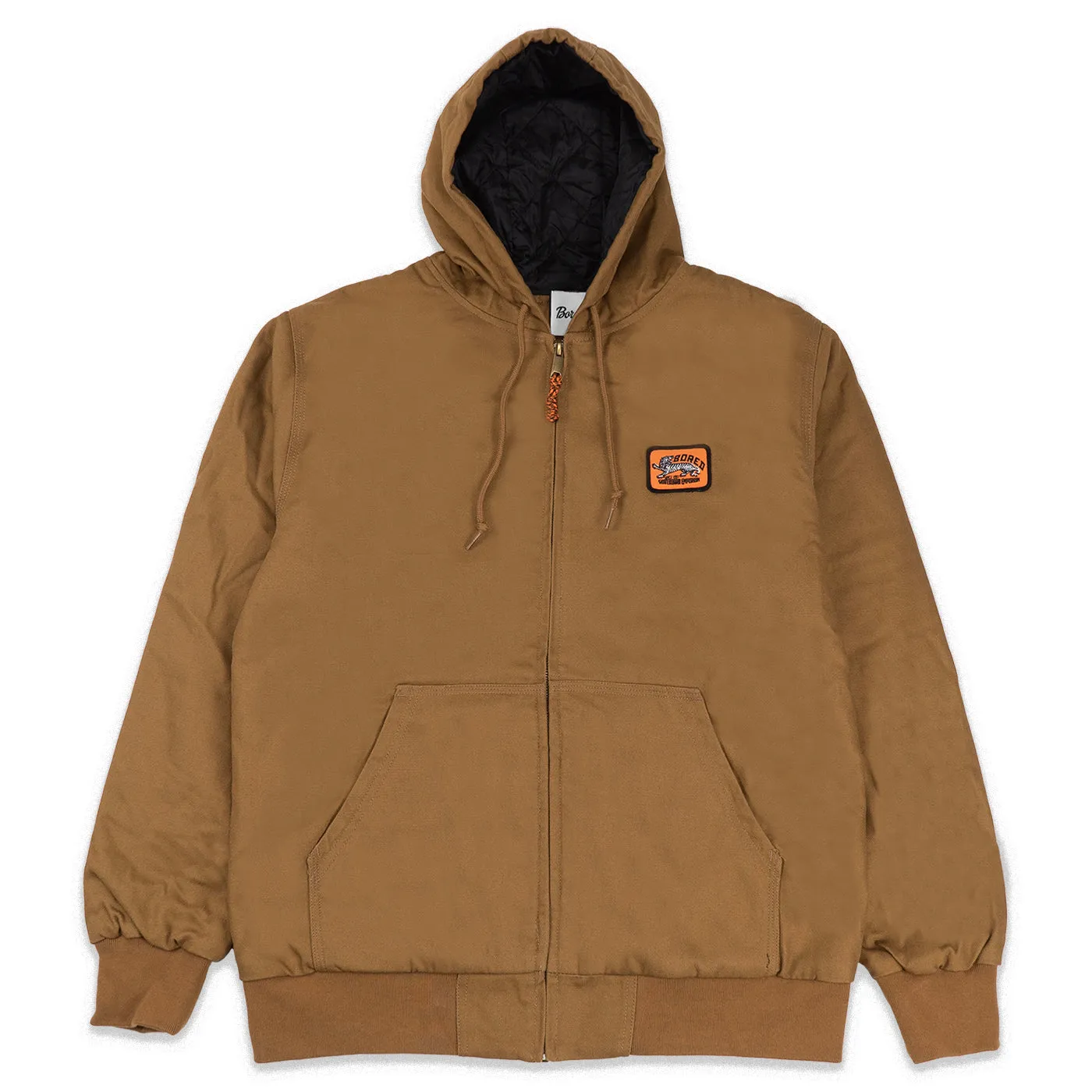 Bored of Southsea Docker Hooded Work Jacket - Brown Saddle