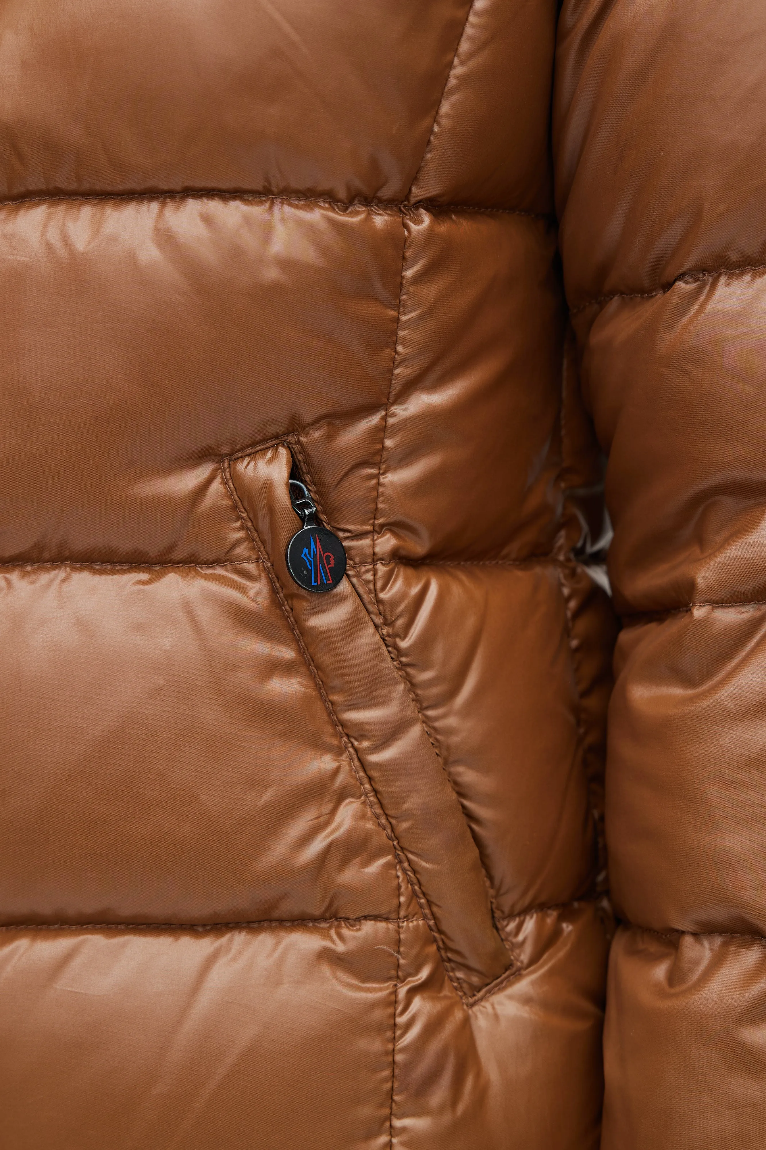 Brown Claire Quilted Down Jacket