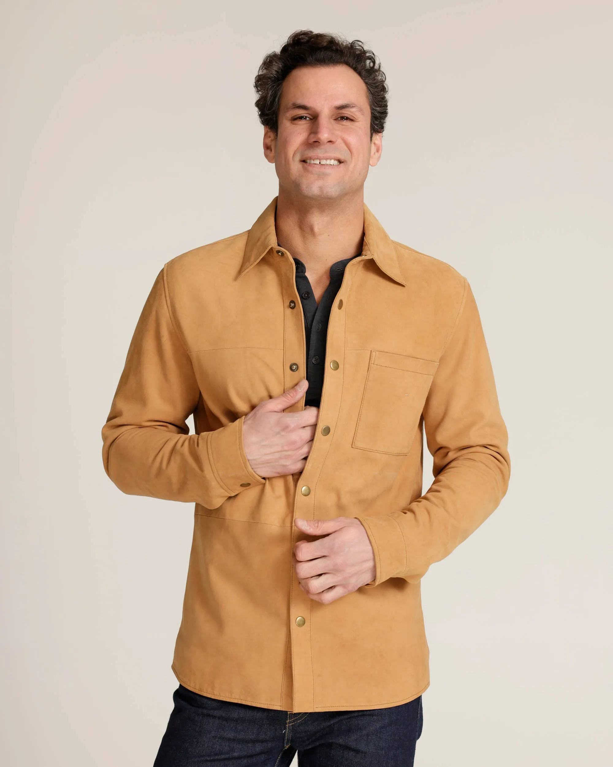 Charles | Classic Leather Shirt Jacket