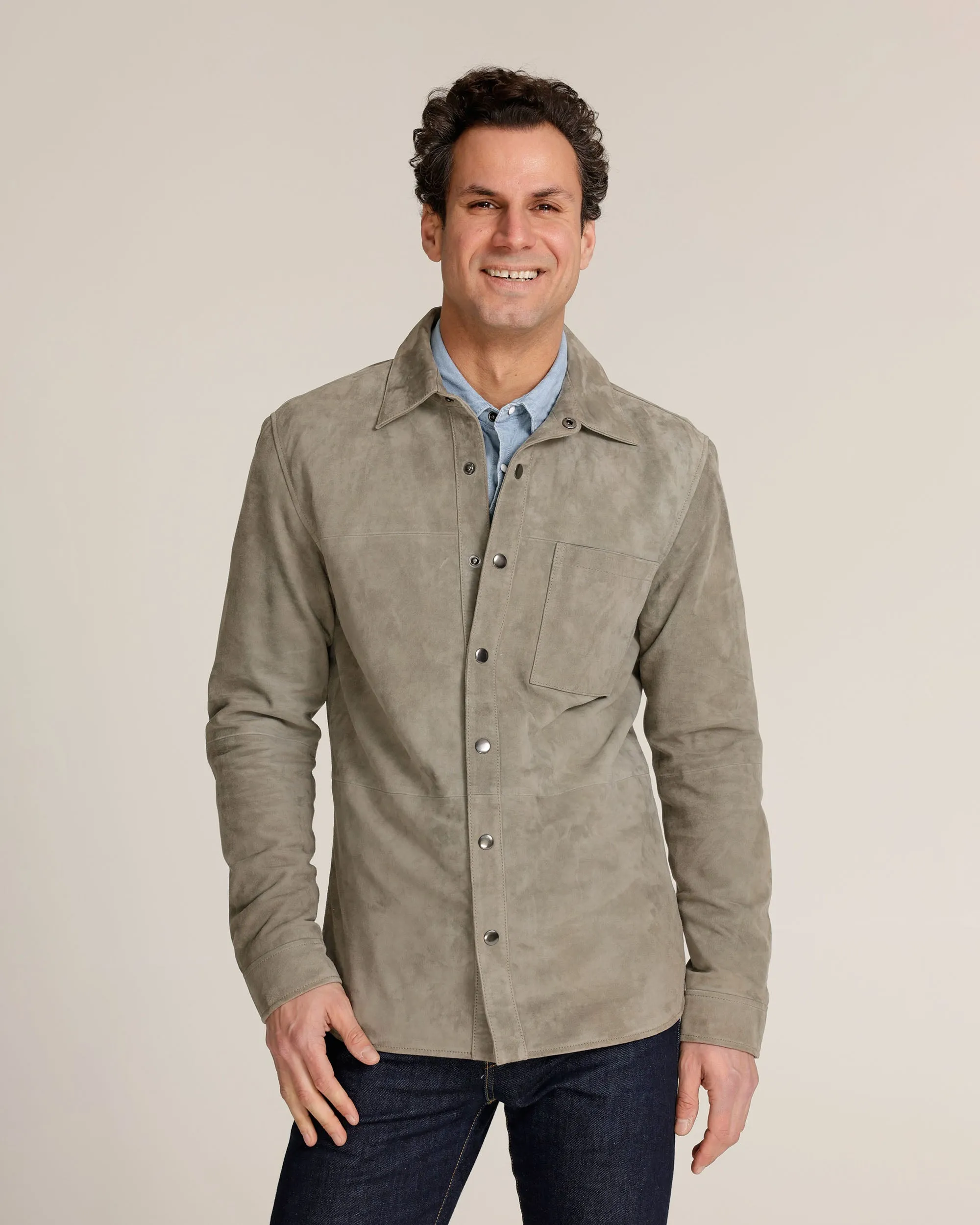 Charles | Classic Leather Shirt Jacket