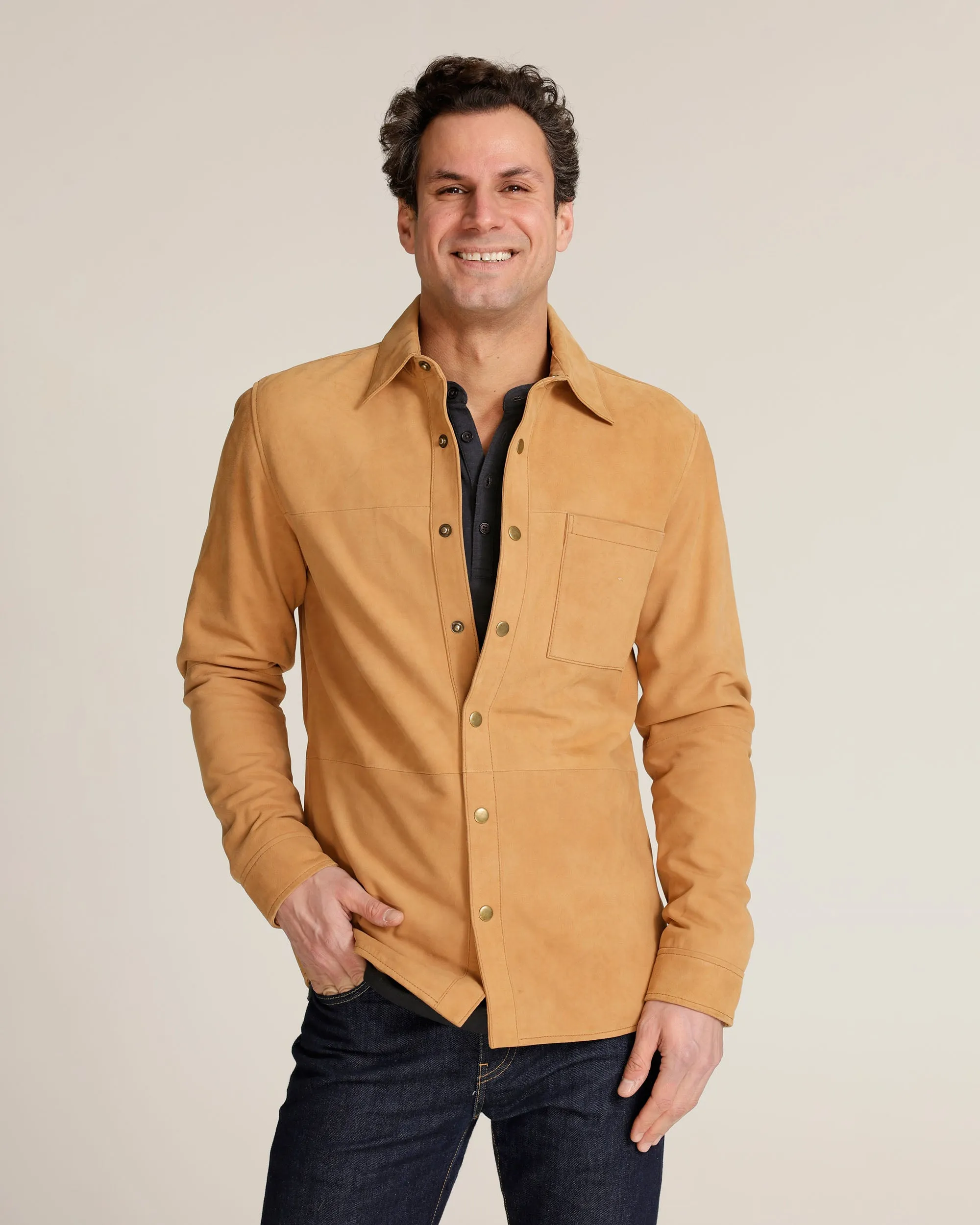 Charles | Classic Leather Shirt Jacket