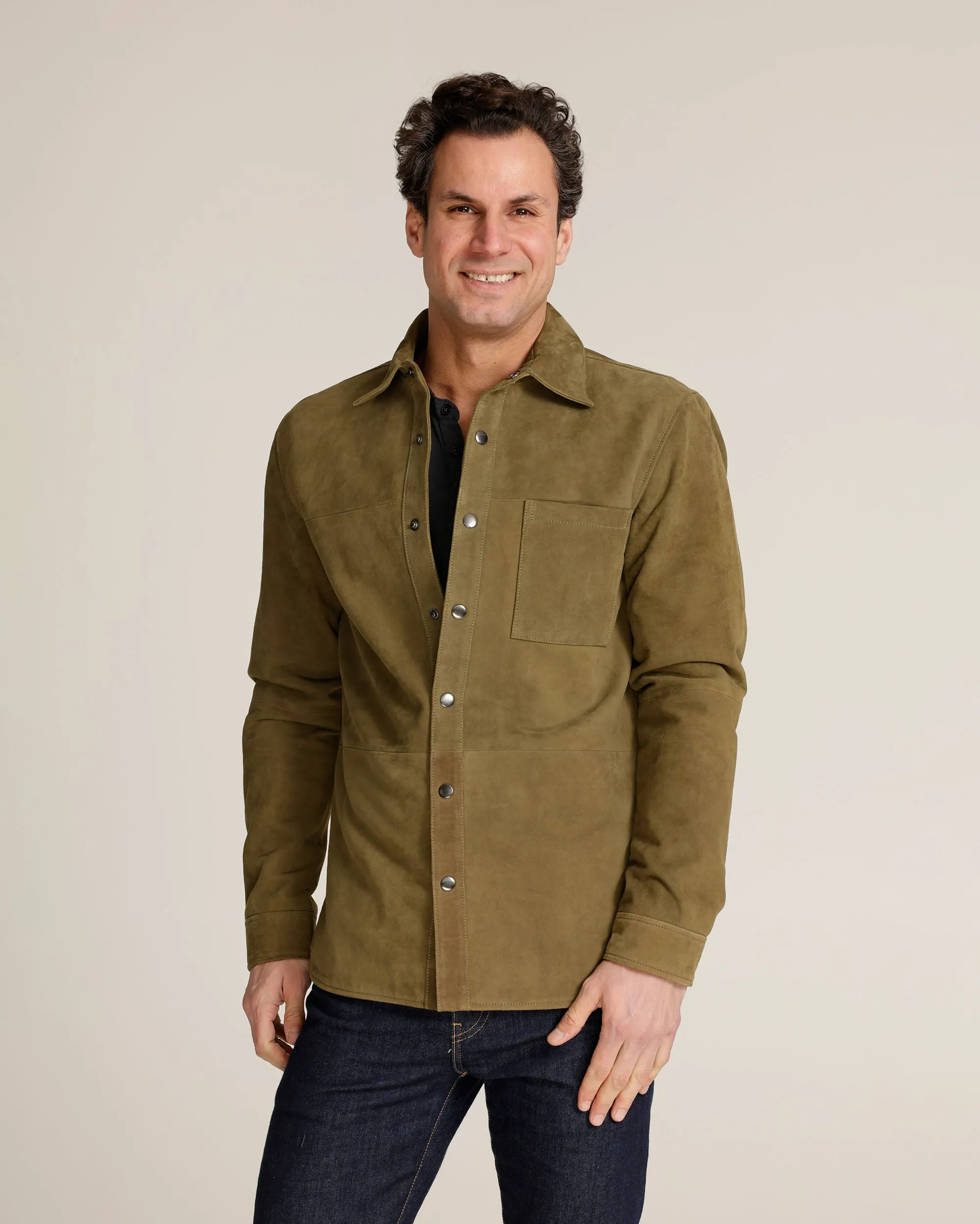 Charles | Classic Leather Shirt Jacket