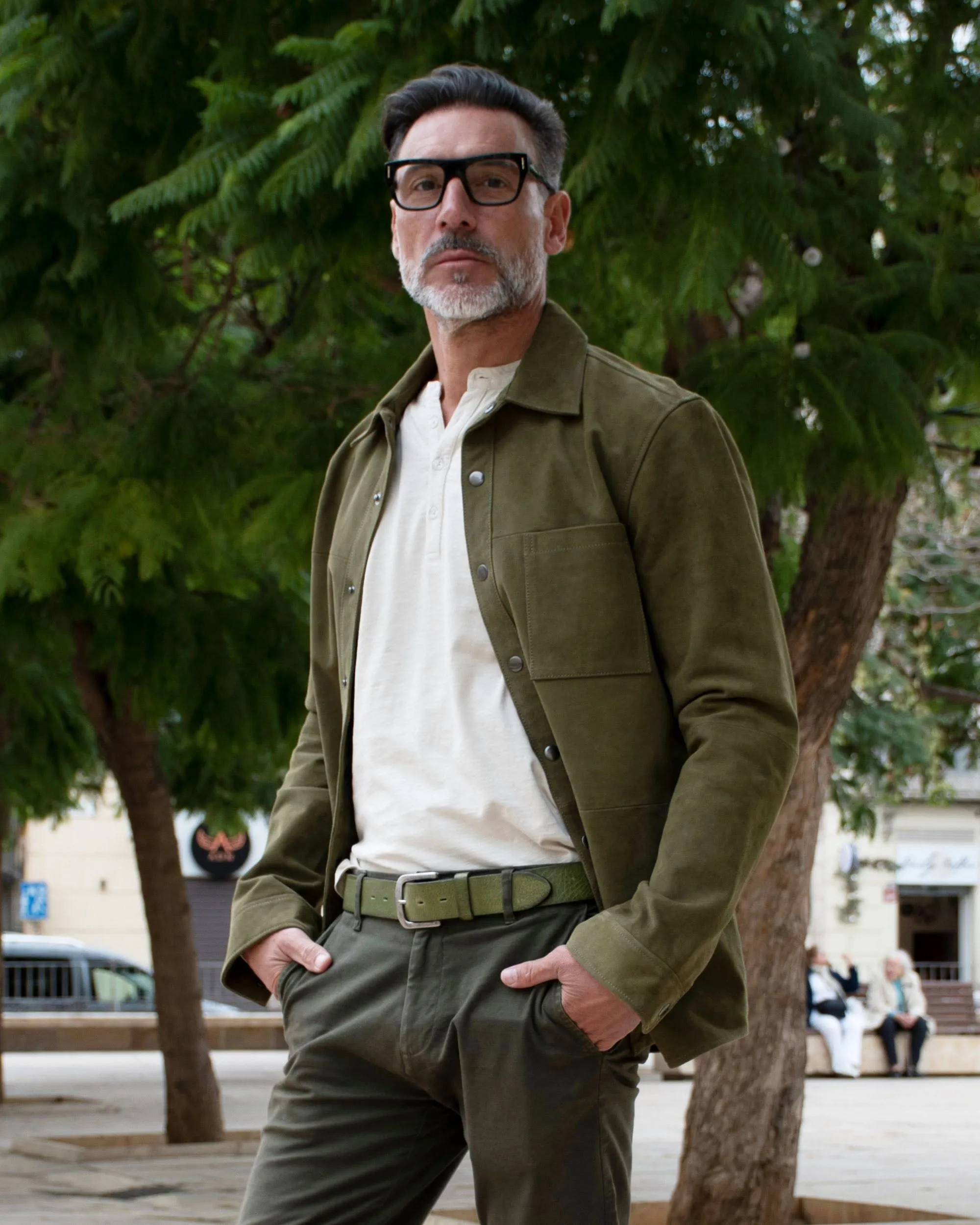 Charles | Classic Leather Shirt Jacket