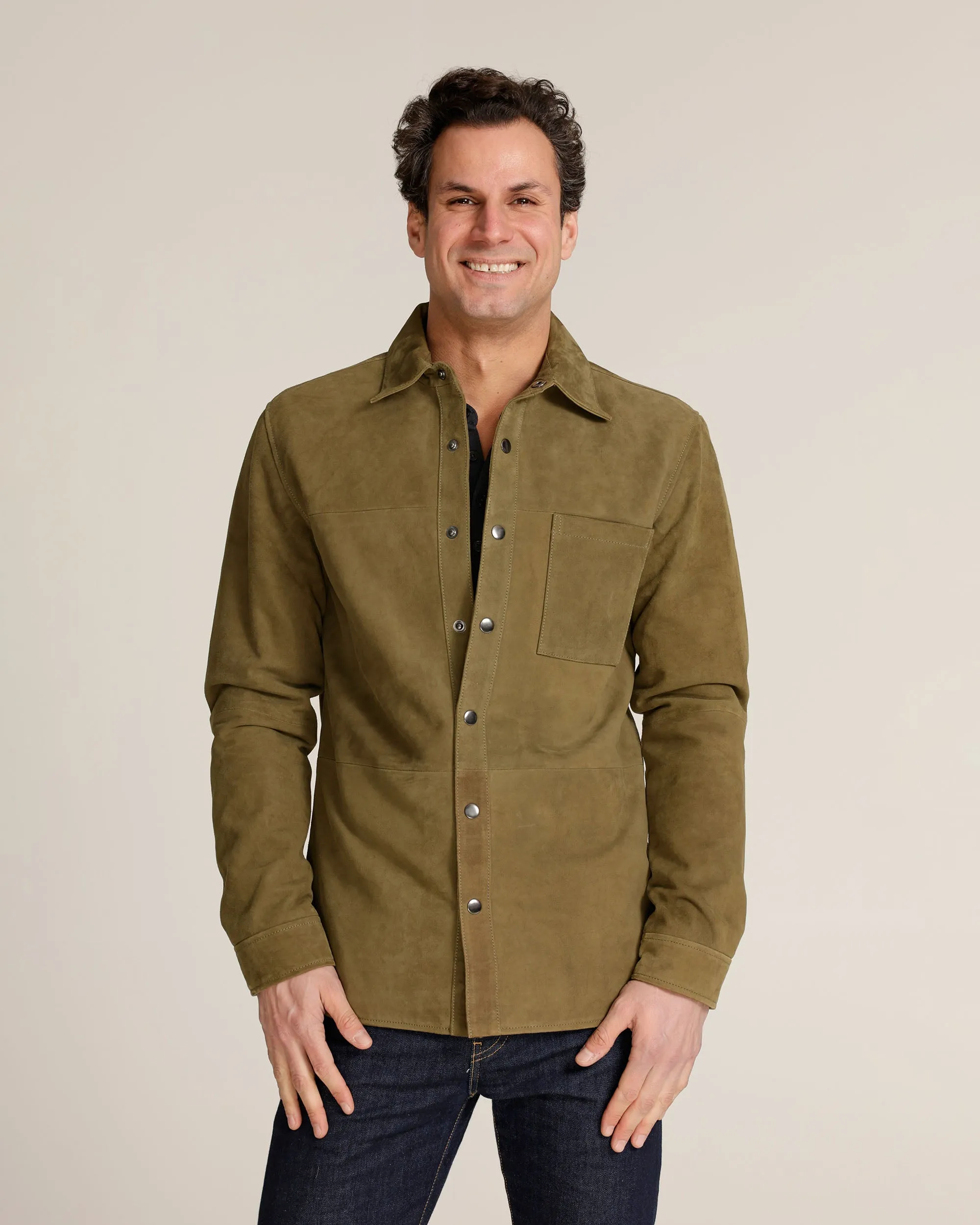 Charles | Classic Leather Shirt Jacket
