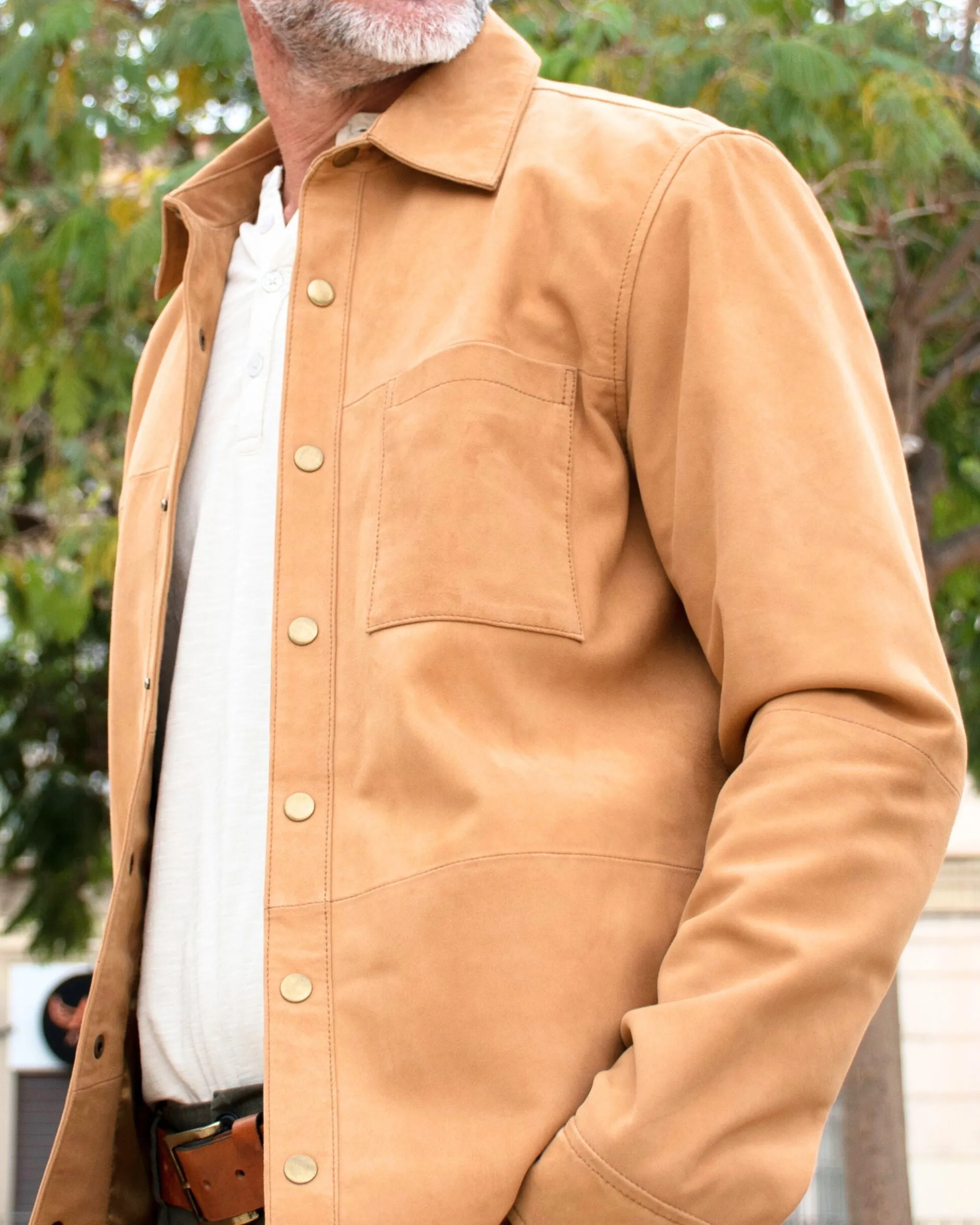 Charles | Classic Leather Shirt Jacket
