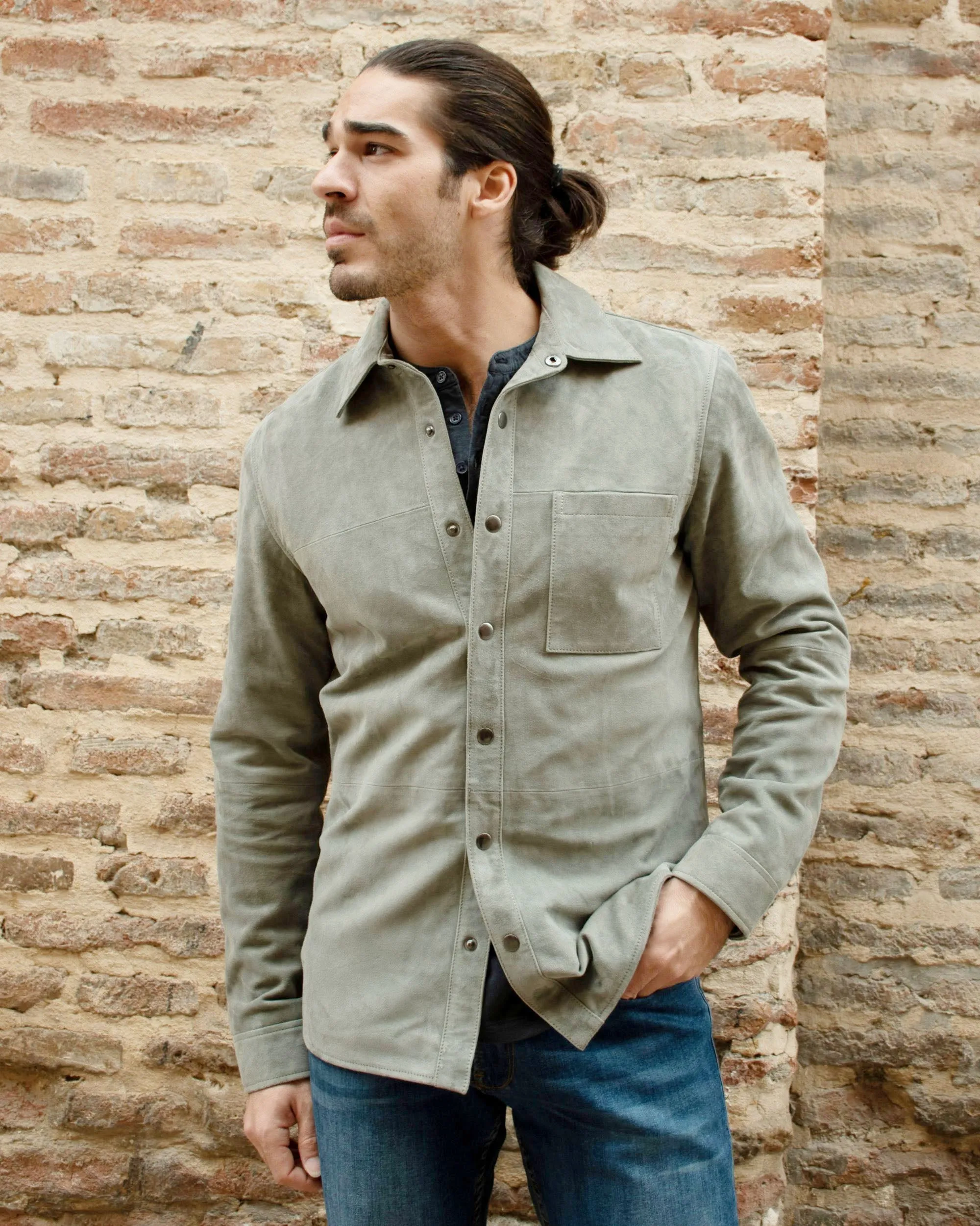 Charles | Classic Leather Shirt Jacket