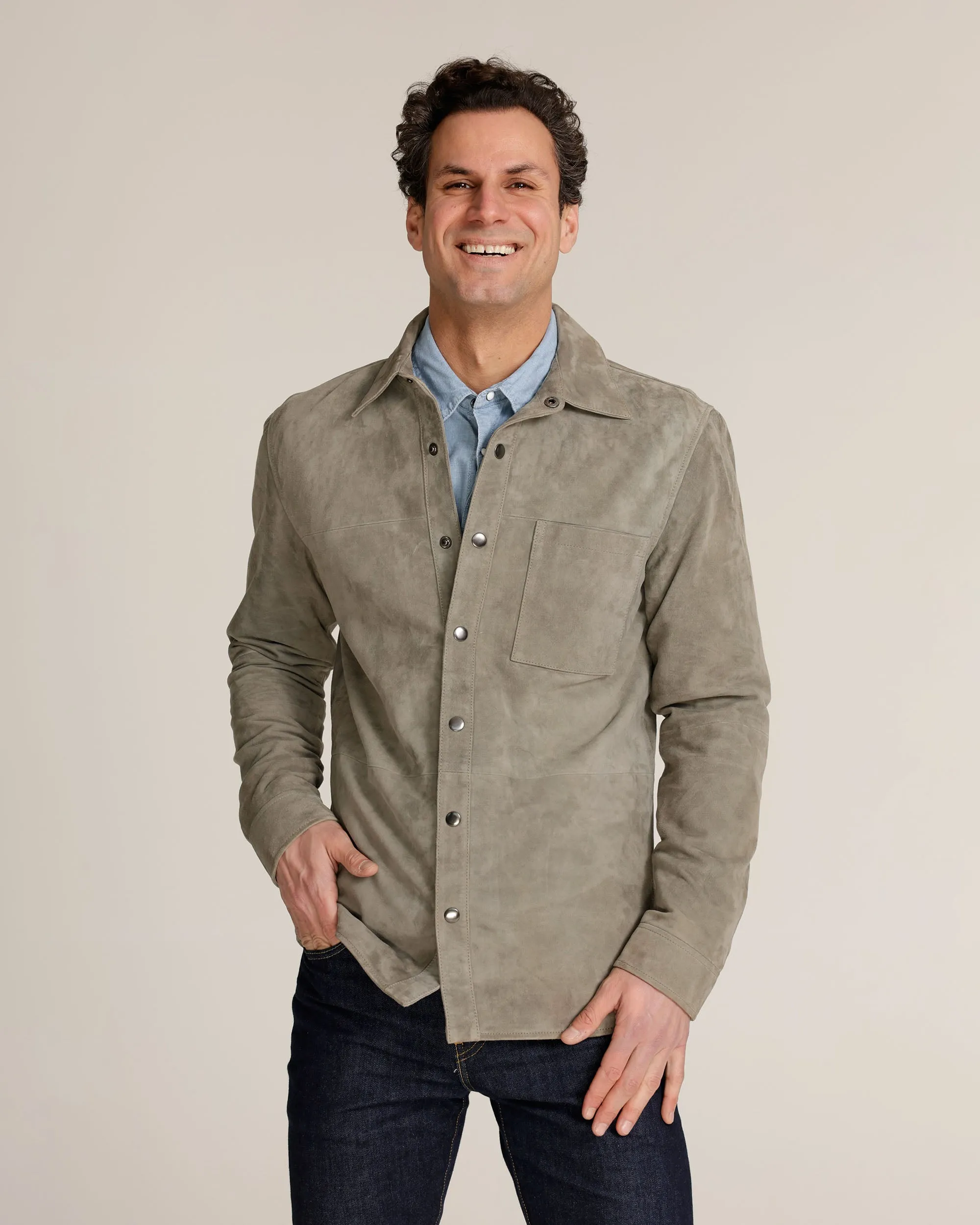 Charles | Classic Leather Shirt Jacket