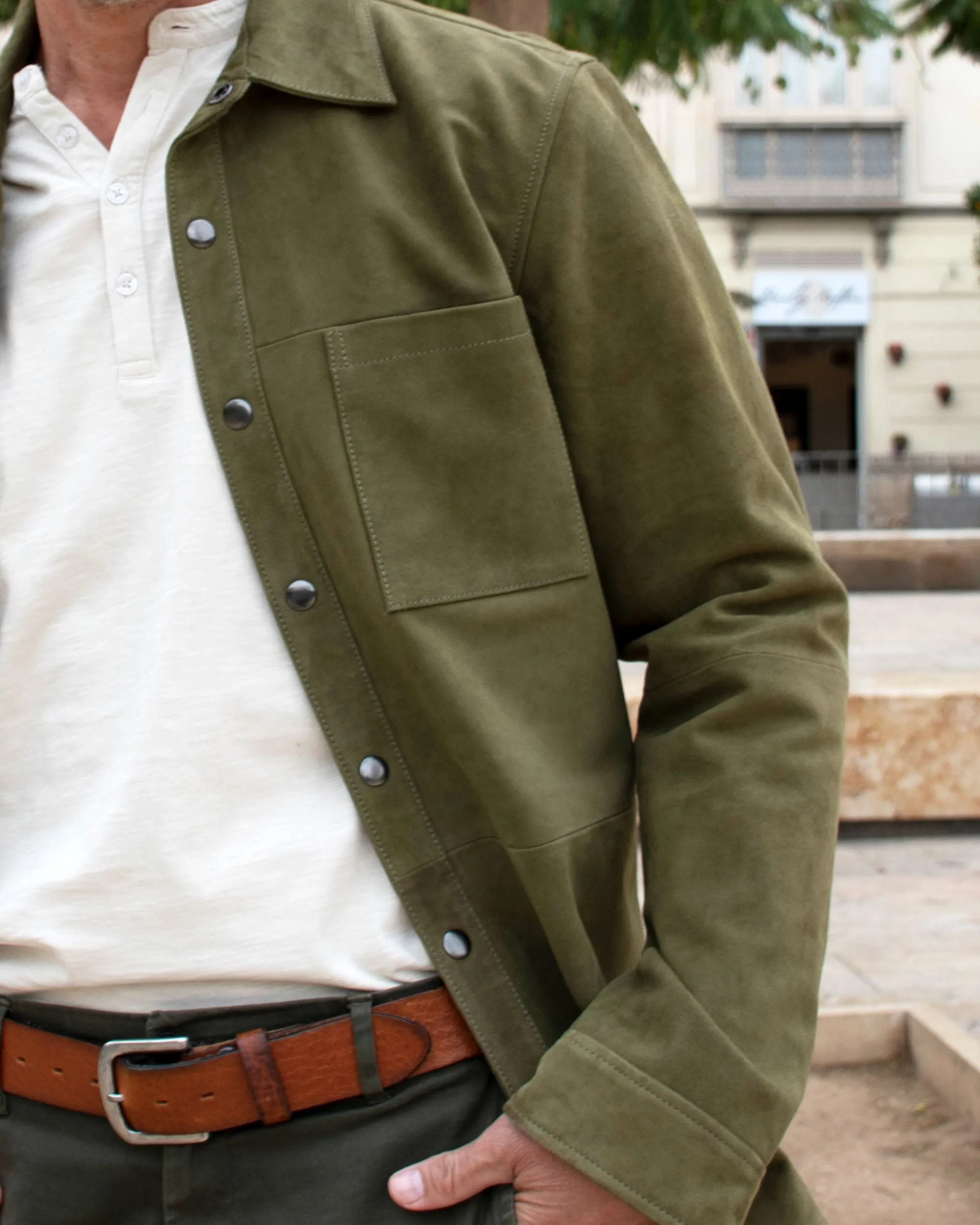 Charles | Classic Leather Shirt Jacket