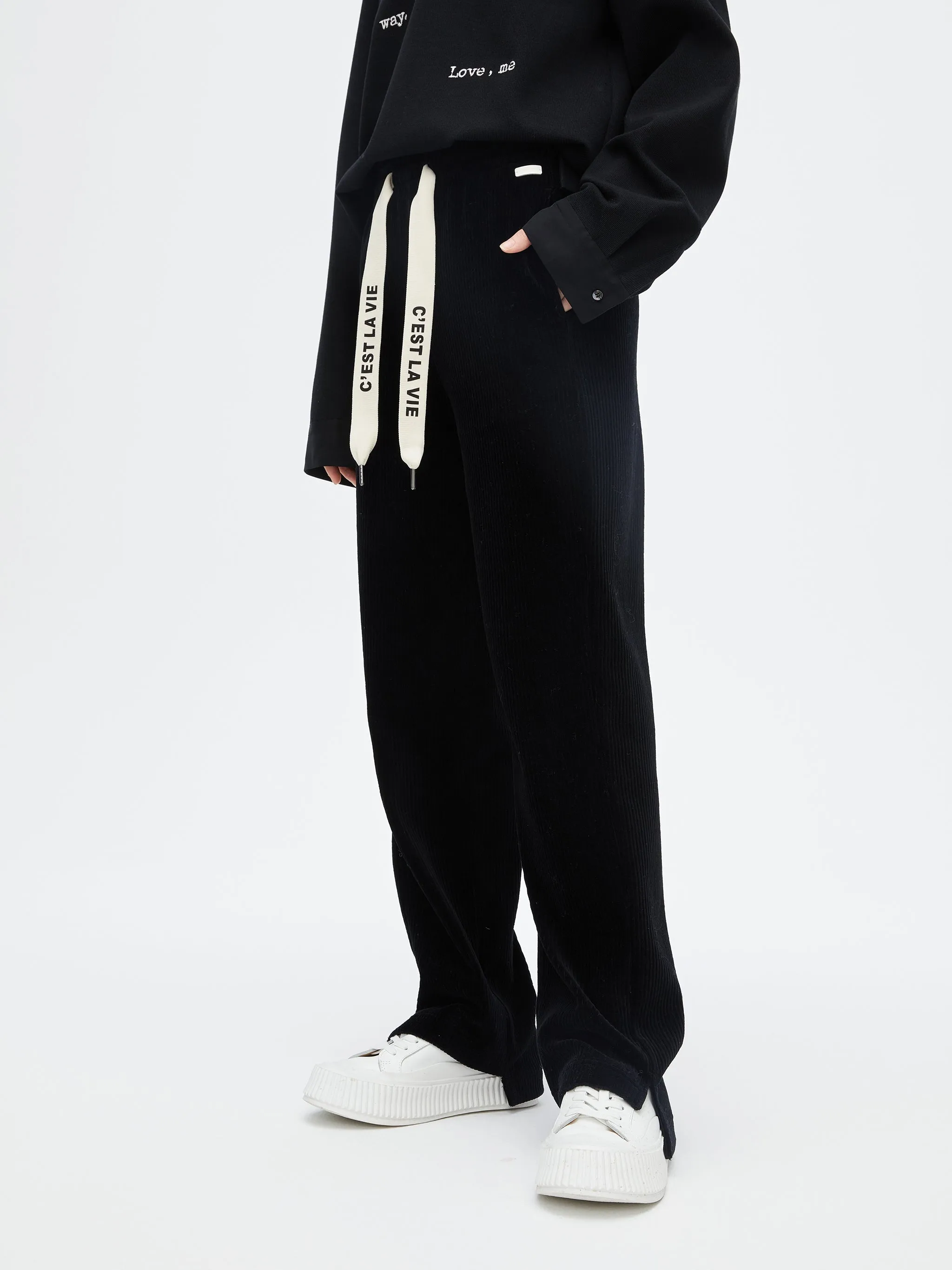 Corduroy Black Pants