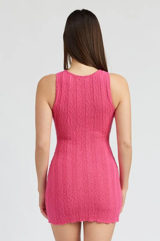 EMORY PARK Casual Mini Knit Fitted Dress