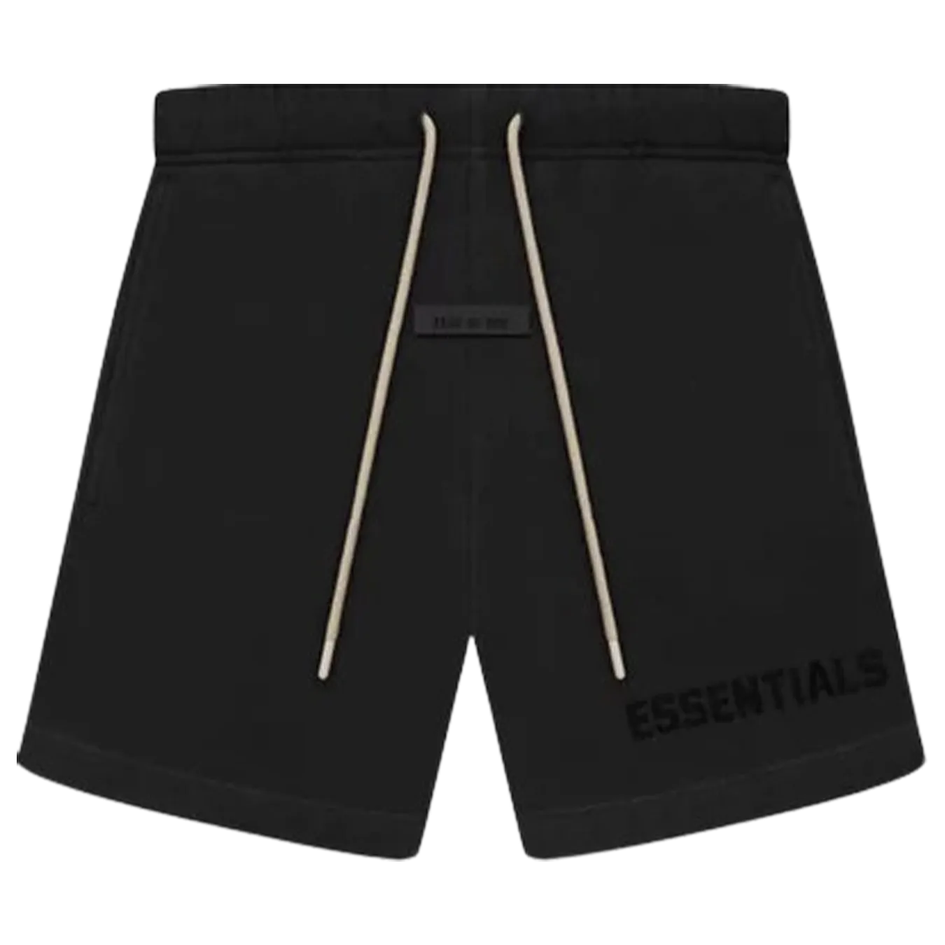 FEAR OF GOD ESSENTIALS Cream Drawstring Sweatshort 'Jet Black'