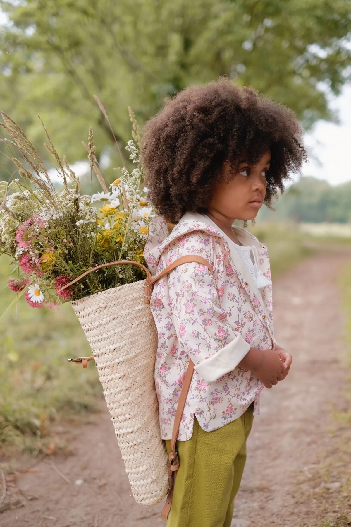Felvet Windbreaker in Cream Bucolia Fields