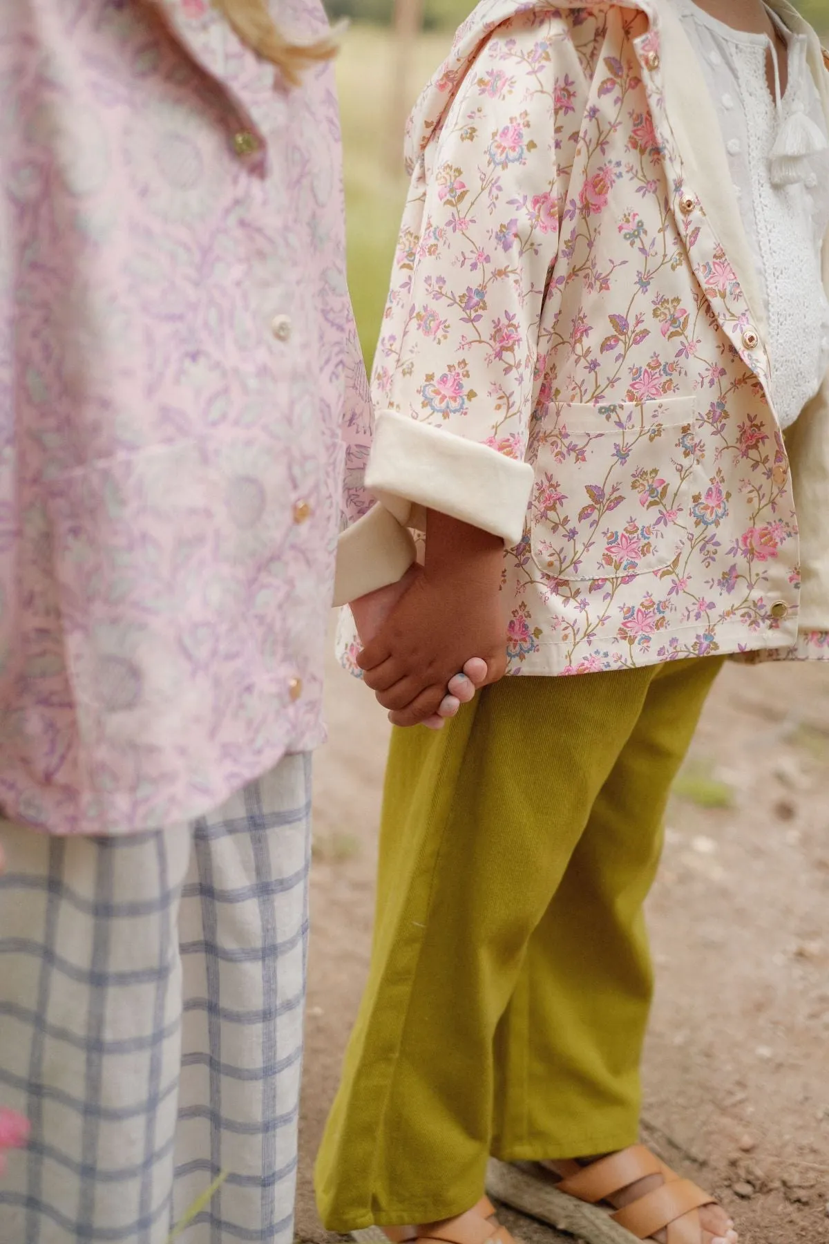 Felvet Windbreaker in Cream Bucolia Fields