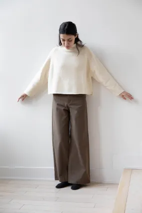 Gauze | Rollneck Wool Cotton Pullover in Milk