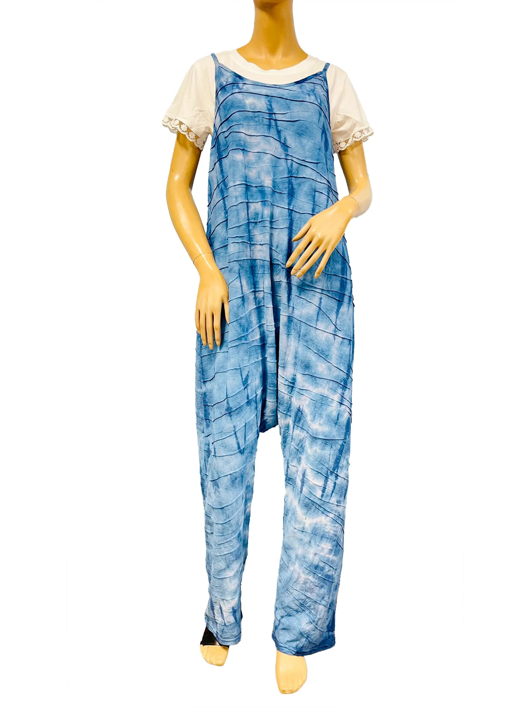 Jumpsuit Tie Dye Textured Fabric