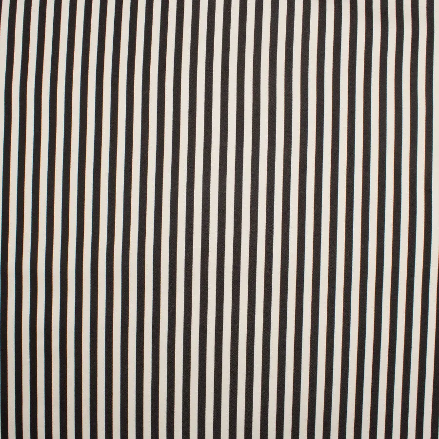 Monochrome Striped Duchess Satin
