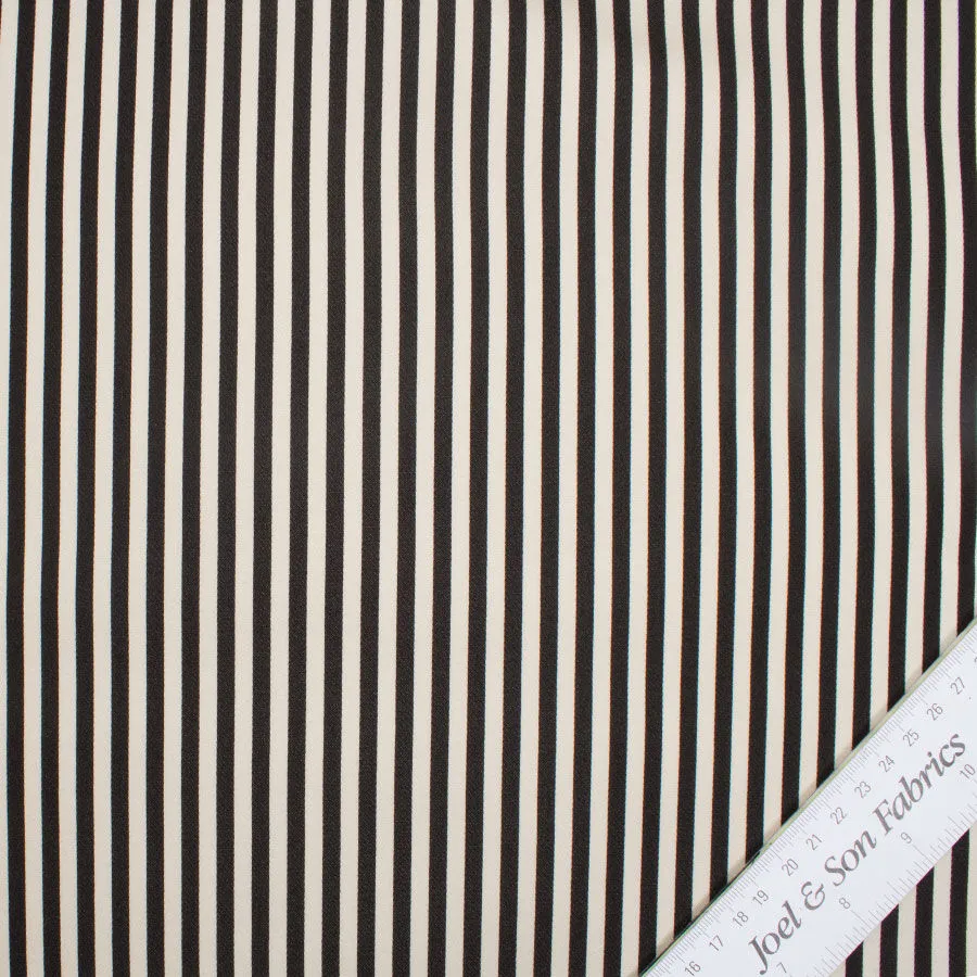 Monochrome Striped Duchess Satin