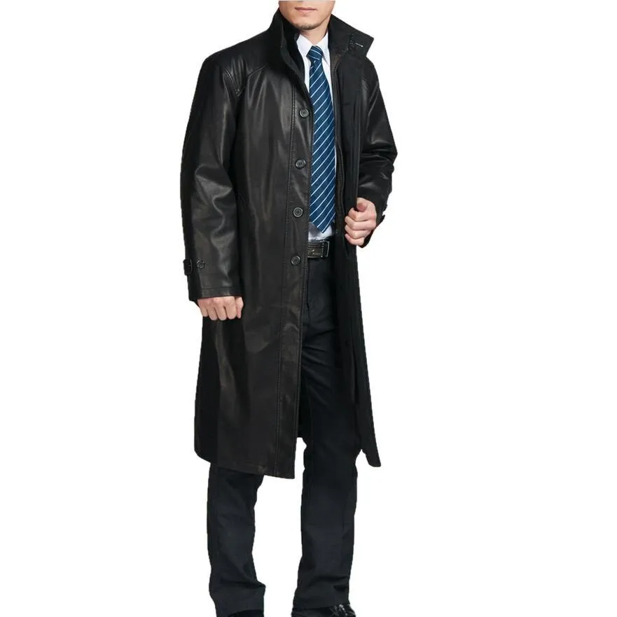 Parka Full Length Leather Coat