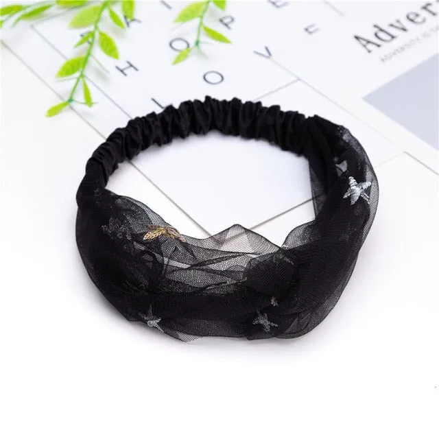 Pcs Boho Headbands for Women Wide Bohemian Knotted Yoga Headband Head Wrap Hair Band
