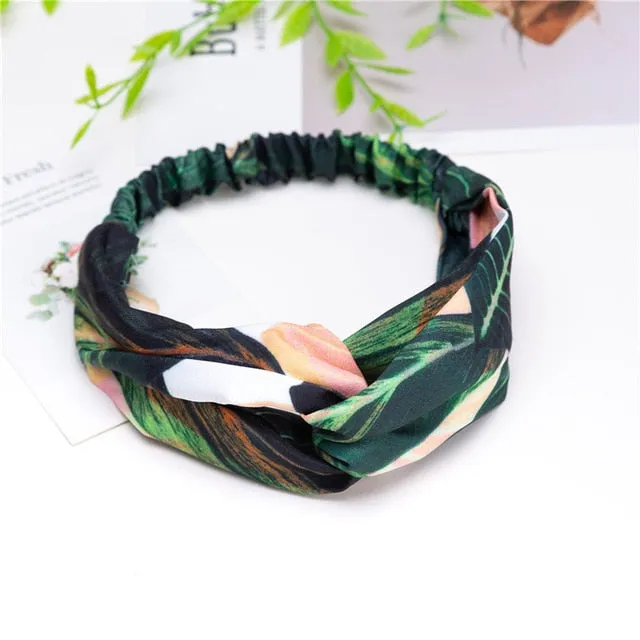 Pcs Boho Headbands for Women Wide Bohemian Knotted Yoga Headband Head Wrap Hair Band