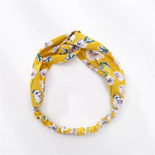 Pcs Boho Headbands for Women Wide Bohemian Knotted Yoga Headband Head Wrap Hair Band