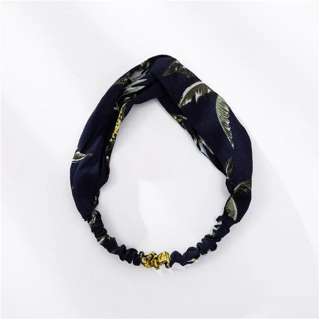Pcs Boho Headbands for Women Wide Bohemian Knotted Yoga Headband Head Wrap Hair Band