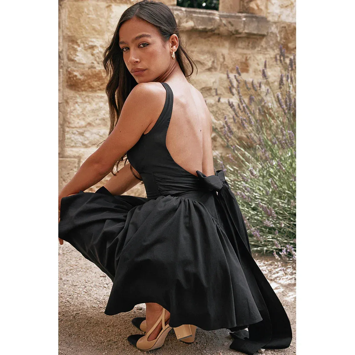 Pink Backless Birthday Prom Pleated Sleeveless Mini Bow Sexy Dress