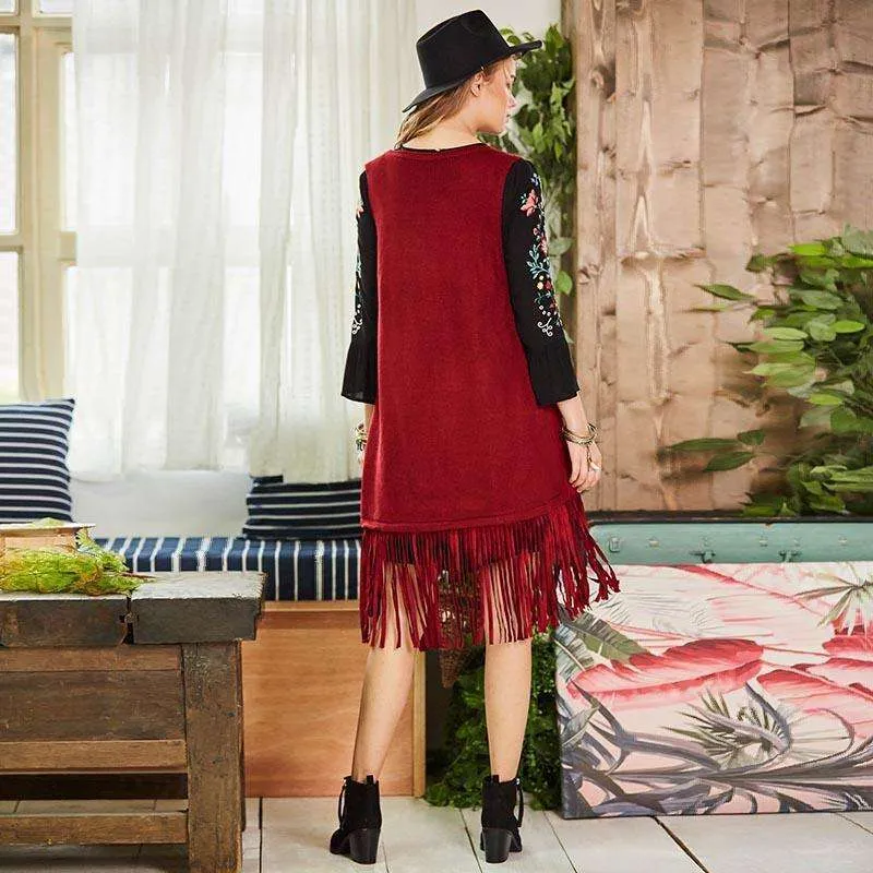 Red Tassel Vest