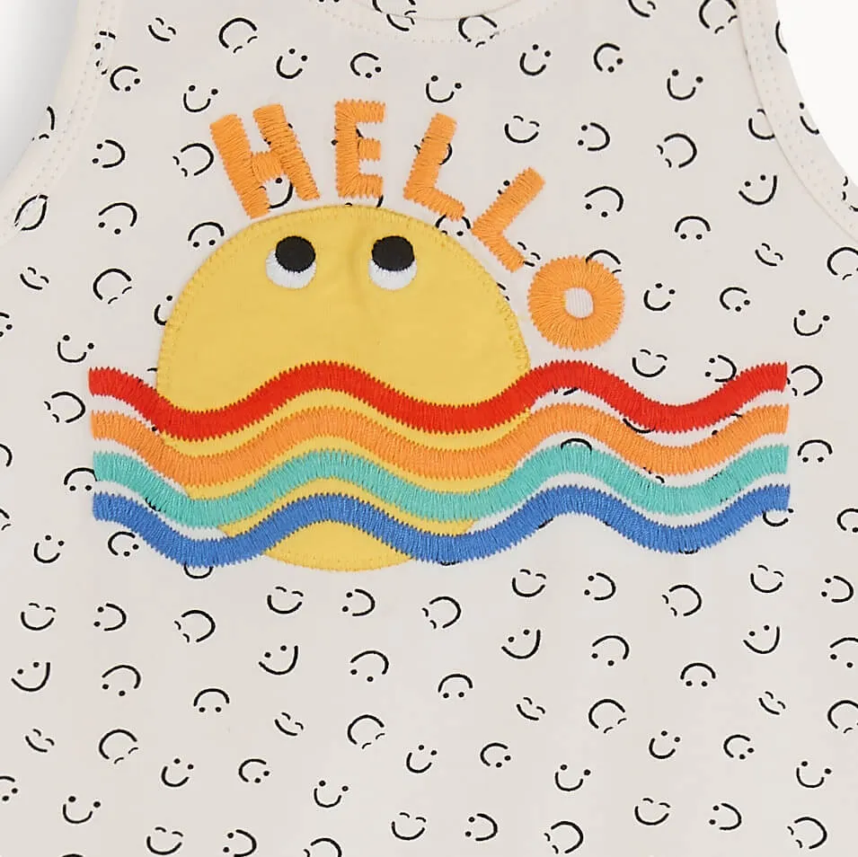 ROCKNESS - Sunshine Waves Applique T Shirt