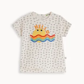 ROCKNESS - Sunshine Waves Applique T Shirt
