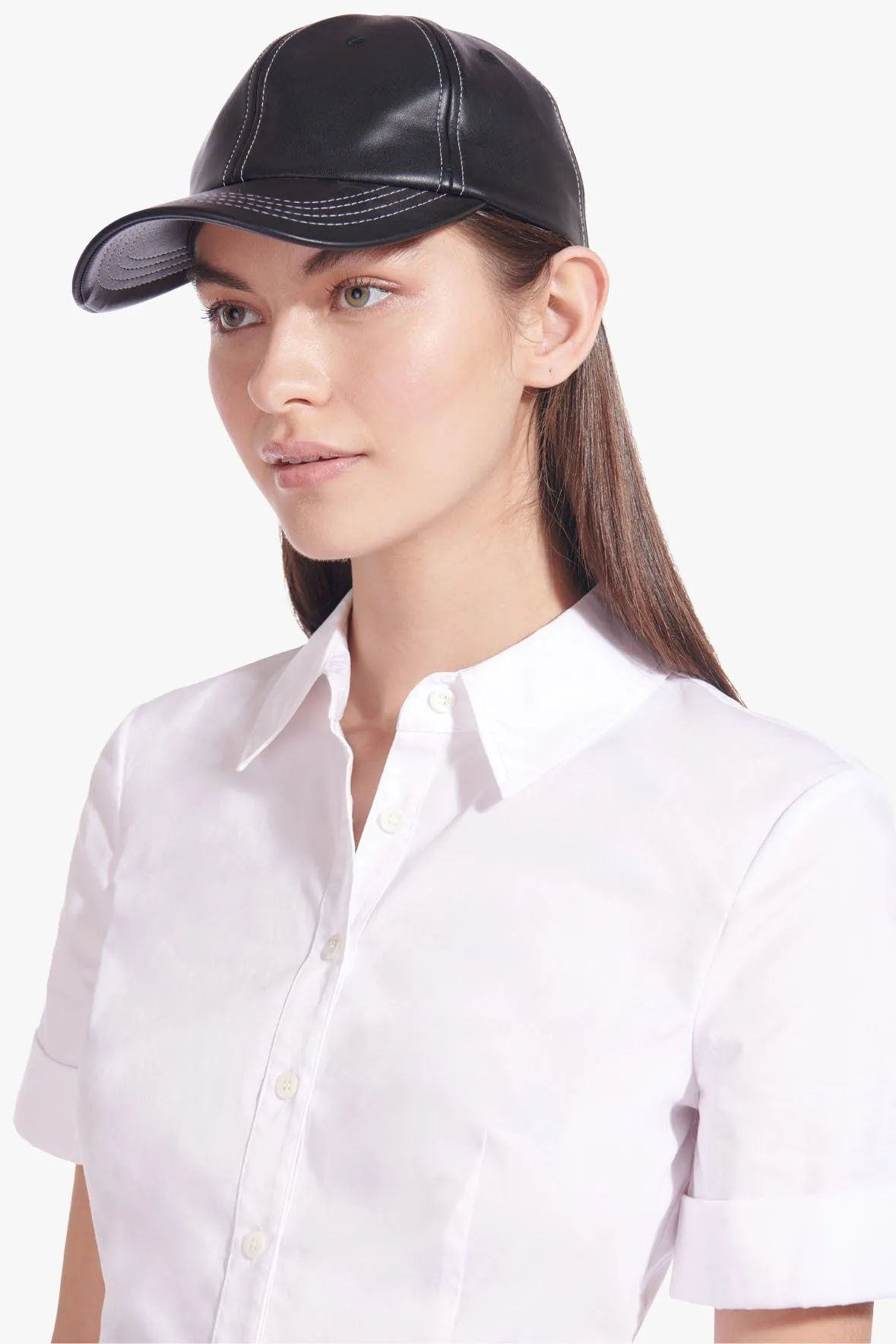 SEASIDE HAT | BLACK VEGAN LEATHER