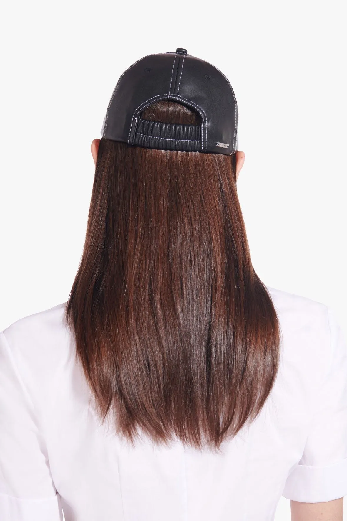SEASIDE HAT | BLACK VEGAN LEATHER